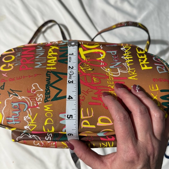 Alba Mini Backpack – NWT – Burnt Orange Graffiti Print - Picture 4 of 16